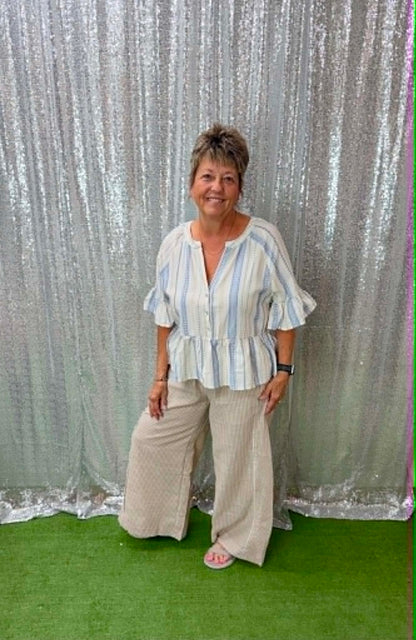 Umgee Vertical Stripe Pants