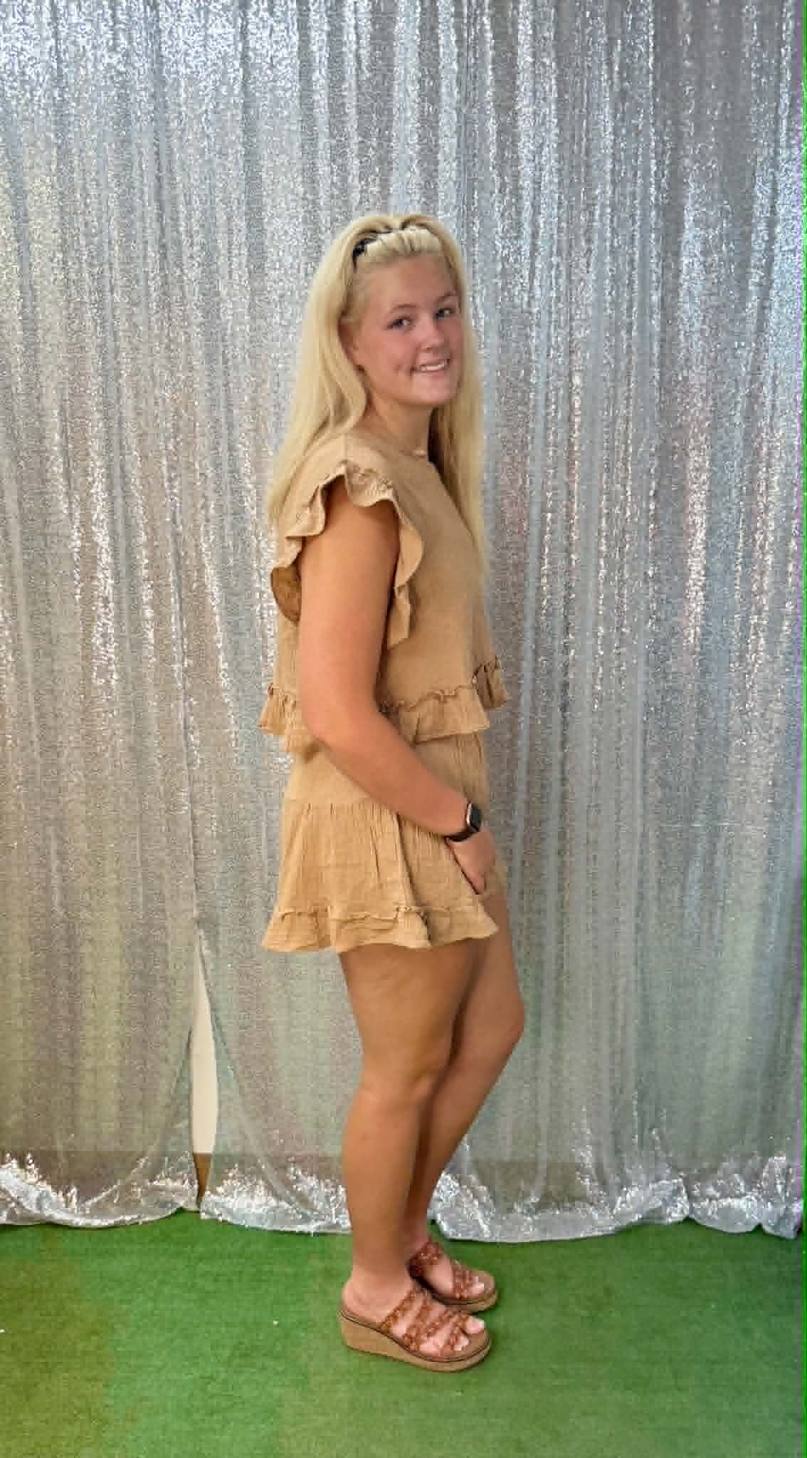 Very J Ruffle Short Sets