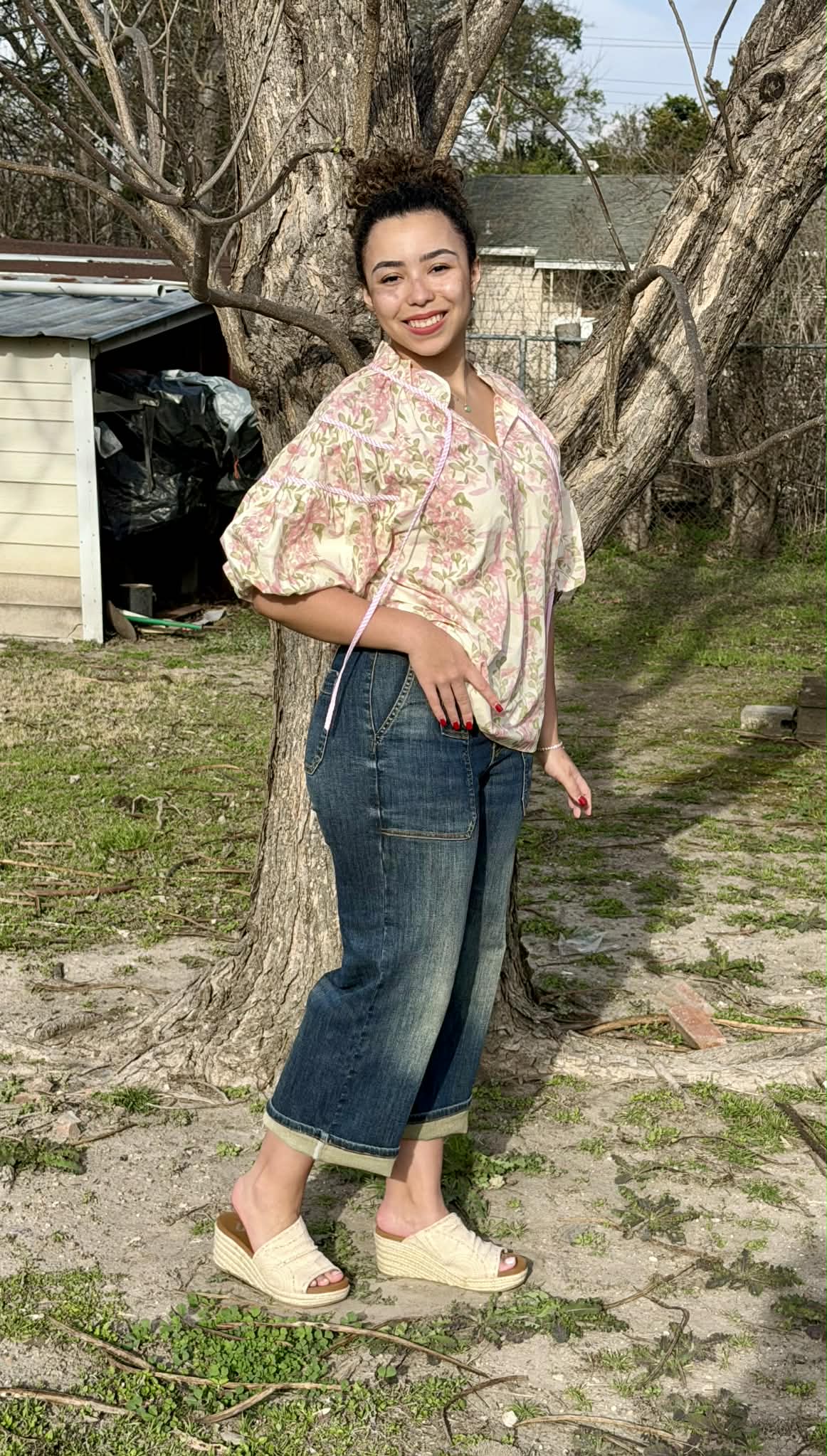 Judy Blue wide crop Patch Pocket