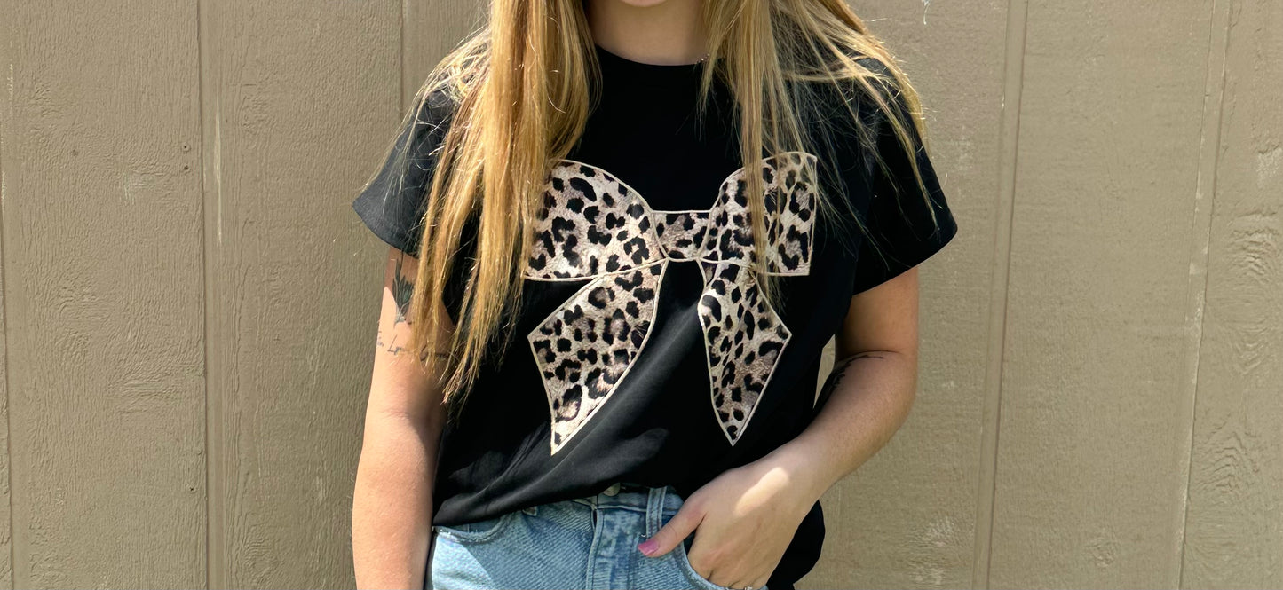 Leopard Bow Tee