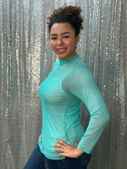 Sunshine & Rodio Mesh Top w/ rhinestone