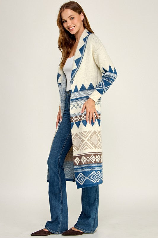 On Blue maxi cardigan