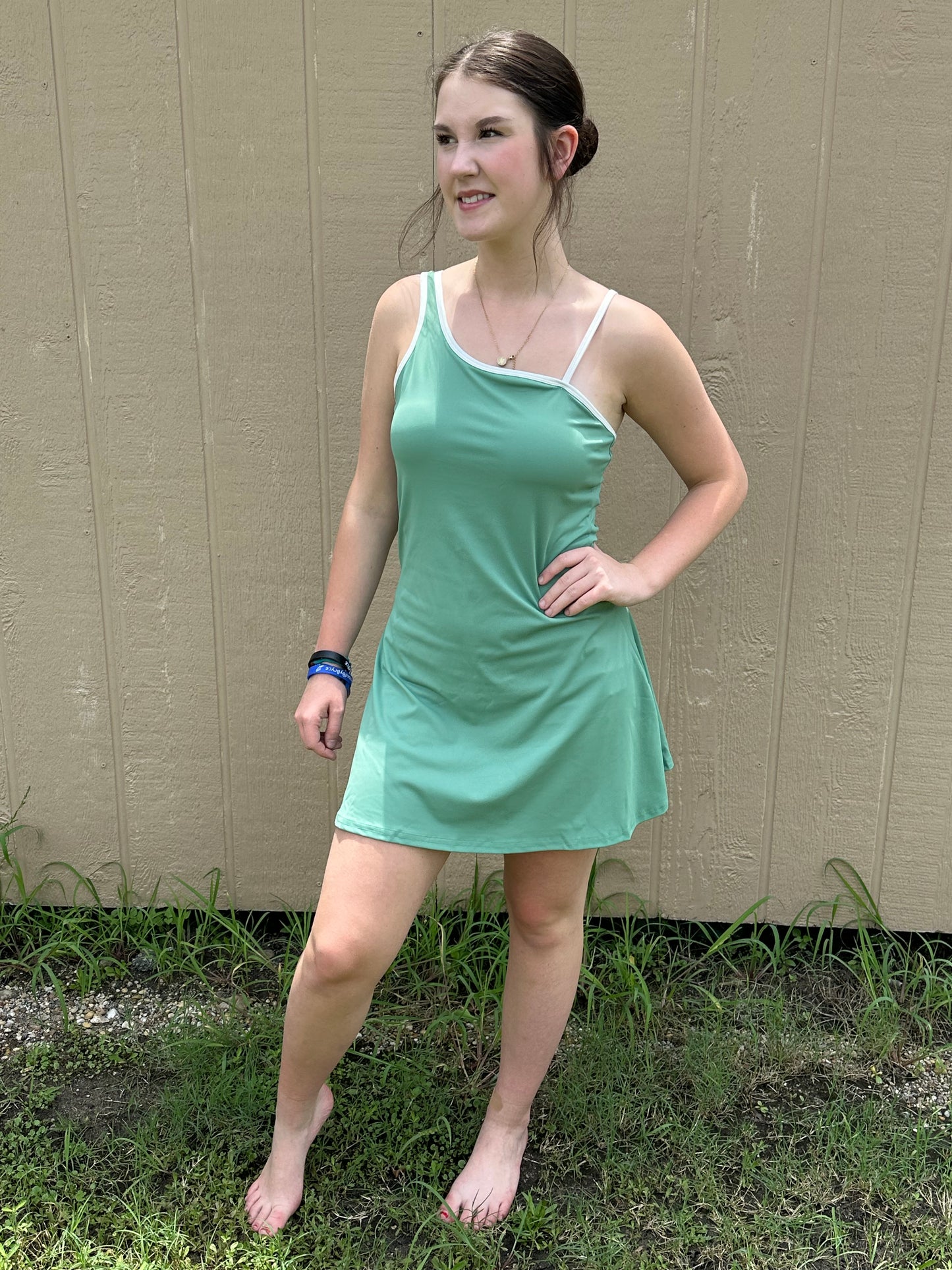 Green Sporty Romper