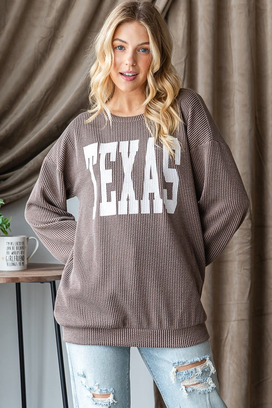 Ribbed Texas  Long Sleeve