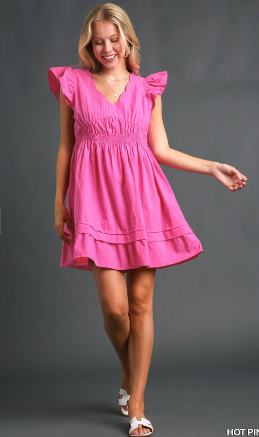 Umgee Scalloped Dress