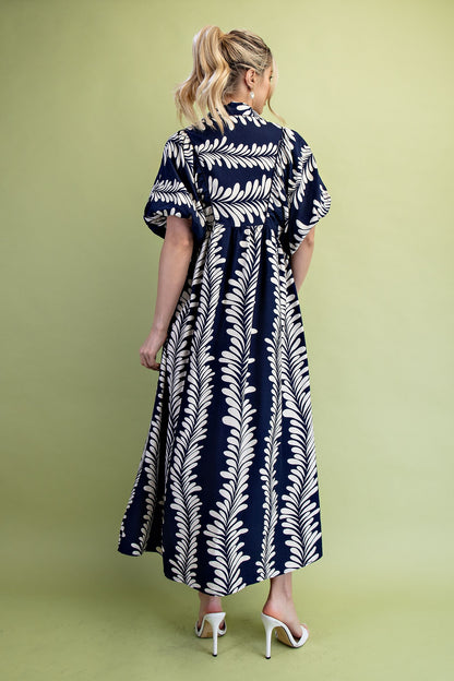 Gigio Puff Sleeve Midi Dress