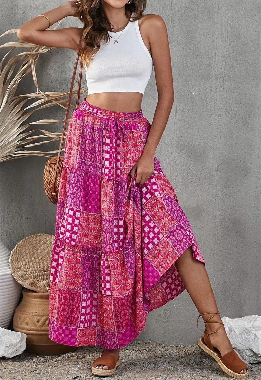 Boho Midi Skirt