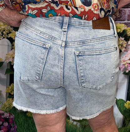 Judy Blue Frayed Hem Shorts