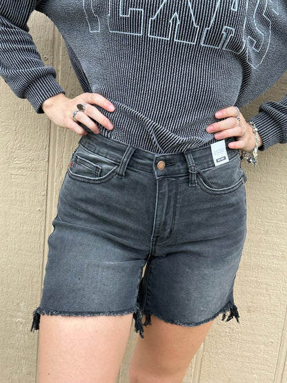 Judy Blue Adjustable Waist Dad Shorts