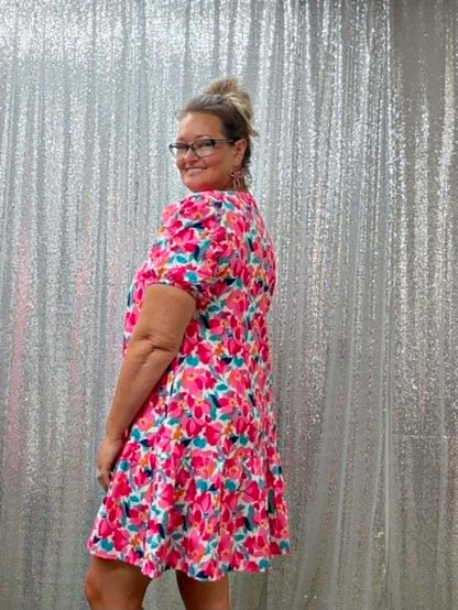 Southern Stitch Bright Floral Dress