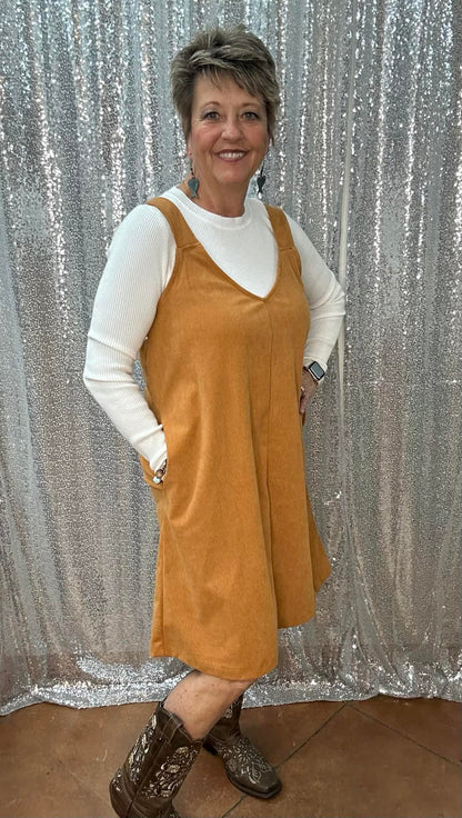 Athena Corduroy Mini Dress