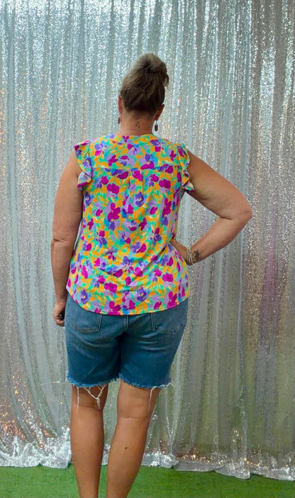 Dear Scarlett flutter sleeve top