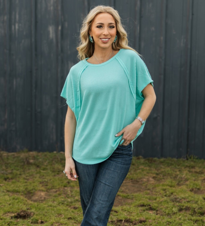 ANDREE by Unit Flowy Ribbed Top