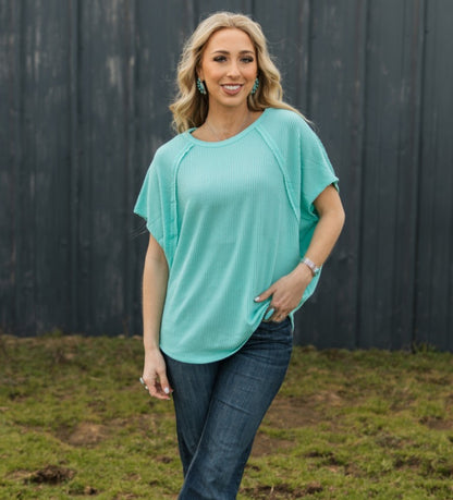 ANDREE by Unit Flowy Ribbed Top