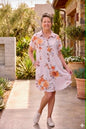 EASEL raw hem floral dress