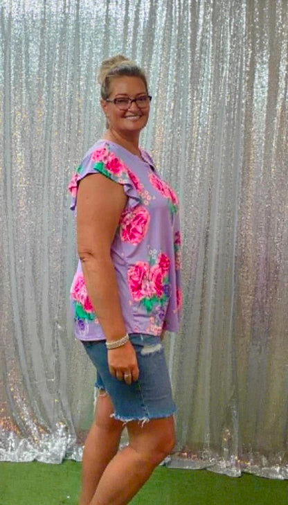 Dear Scarlett flutter sleeve top PLUS
