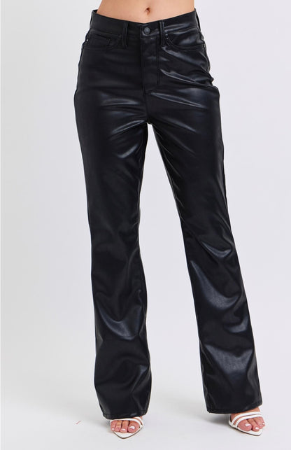 **Judy Blue Leather Bootcut Jeans Plus Size