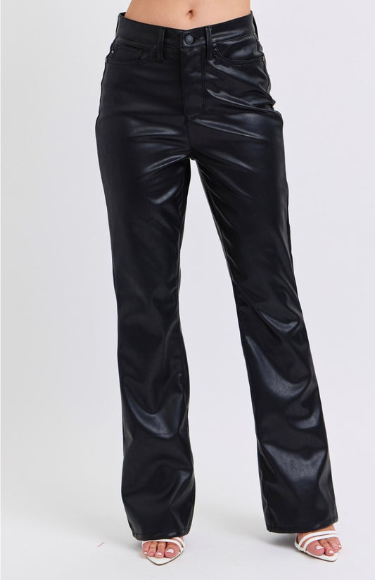 **Judy Blue Leather Bootcut Jeans Plus Size