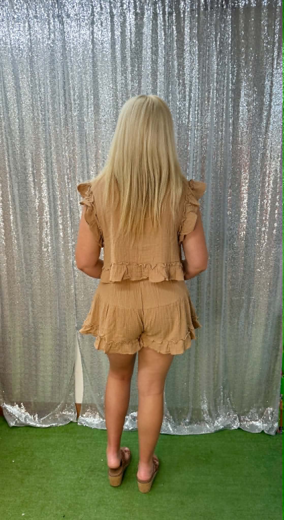 Very J Ruffle Short Sets