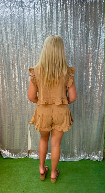 Very J Ruffle Short Sets