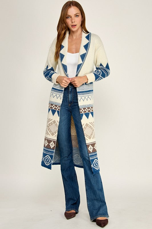 On Blue maxi cardigan