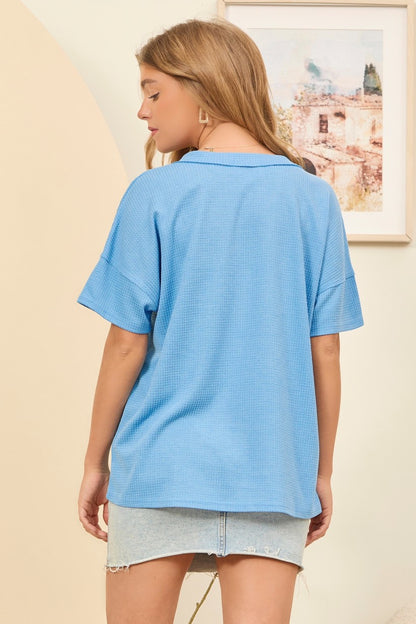 ANDREE By Unit Button Top Plus Size