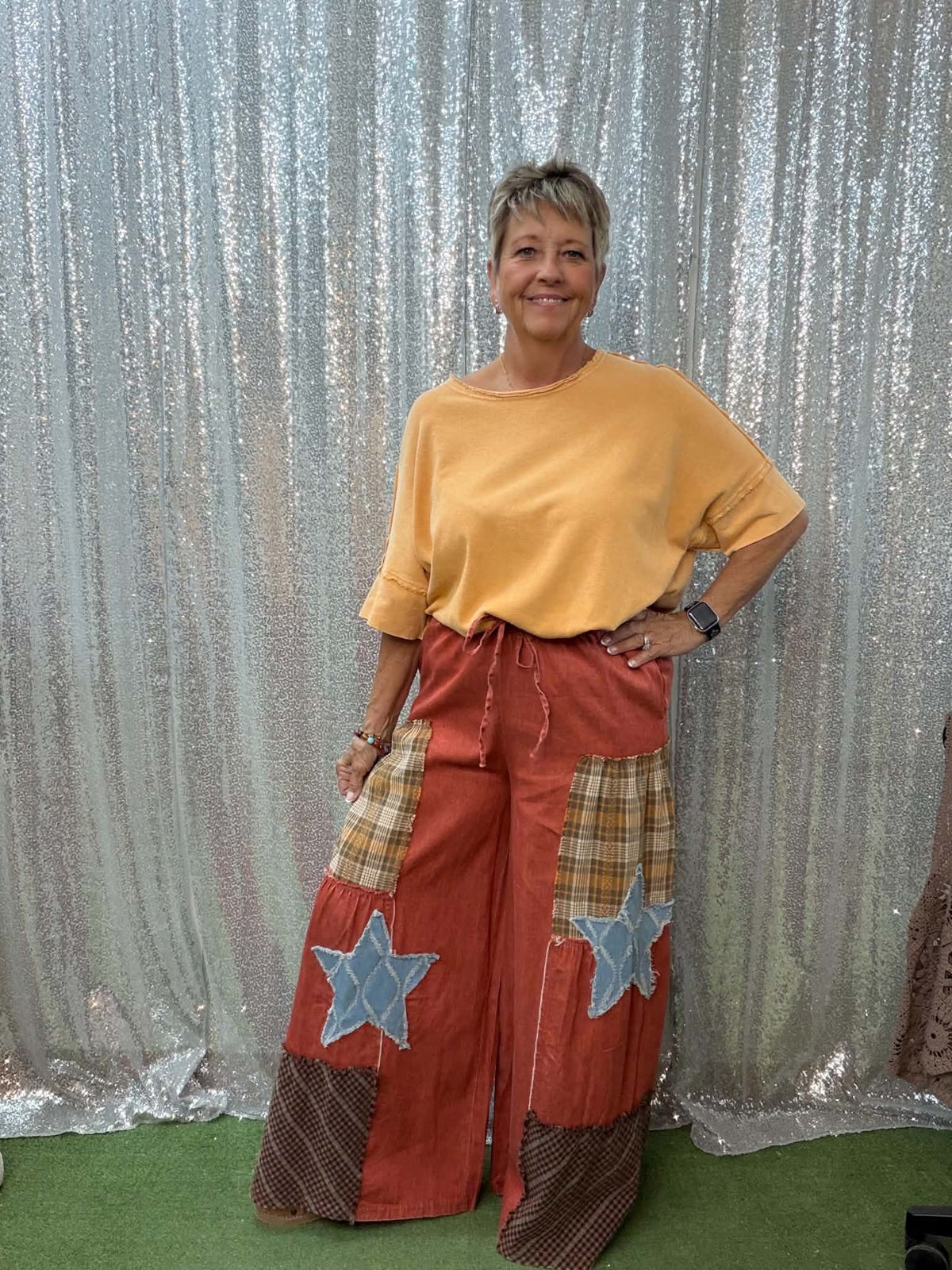 Easel Boho Wide Leg Pants