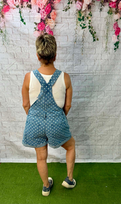 Wishlist Polka Dot overall shorts