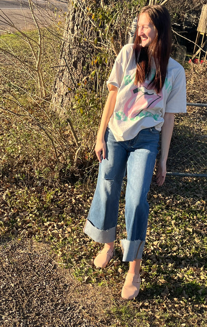 **Judy Blue Retro Wide Leg Jeans Plus Size