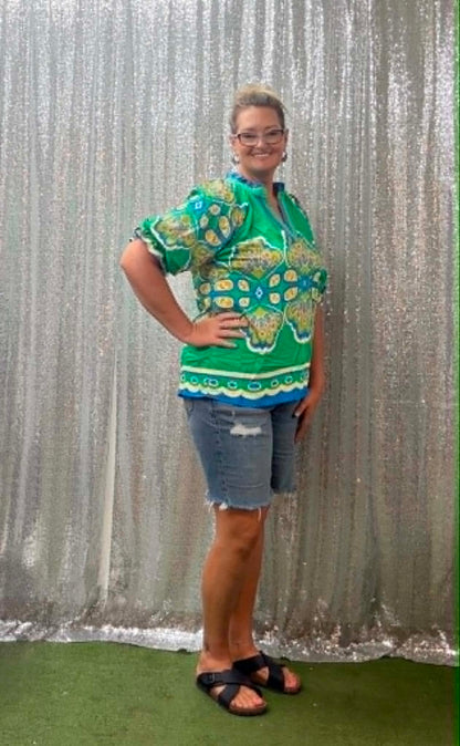 Umgee Green Mix Top PLUS