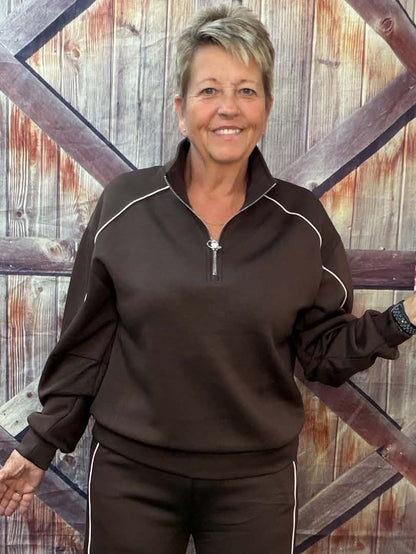 YELETE  scuba quarter zip pullover