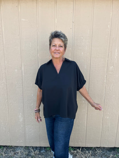 Bubble Sleeve Blouse