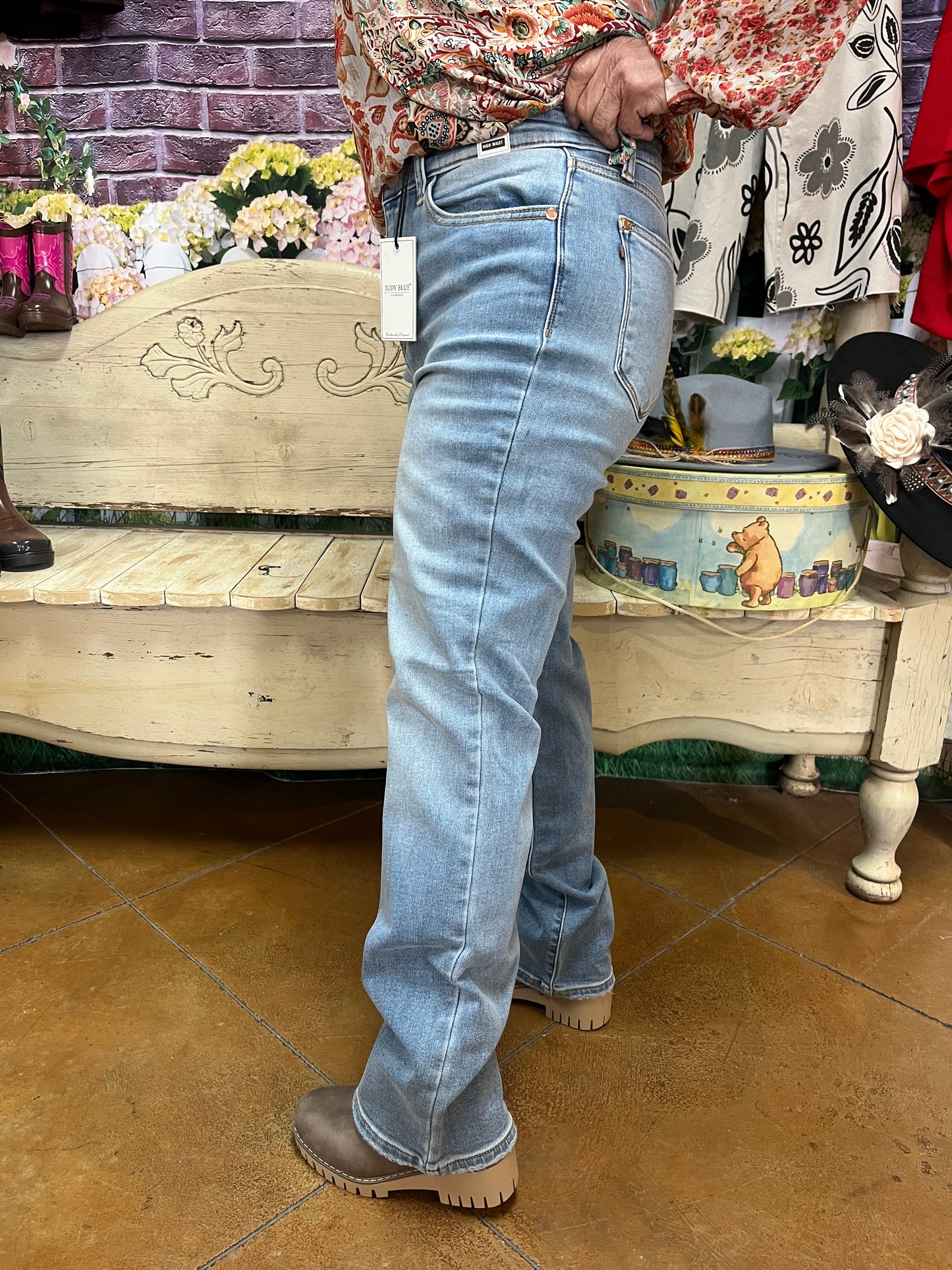 **Judy Blue Thermal Straight Jeans