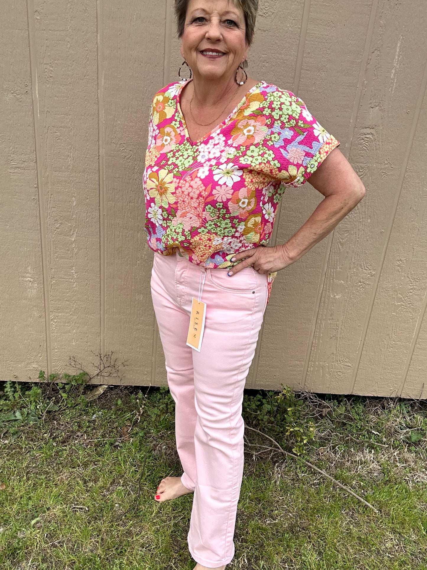 Risen Baby Pink Crops