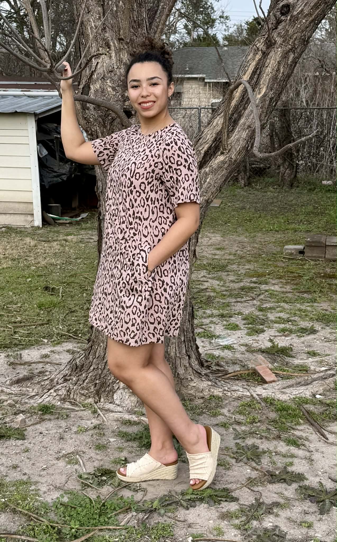 Very J Leopard Mini Dress