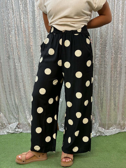 Umgee Wide Polka Dot Pants
