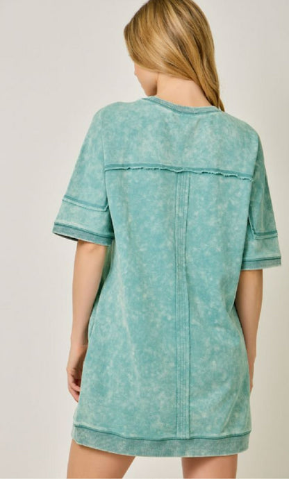 Mystree Washed Emerald Dress