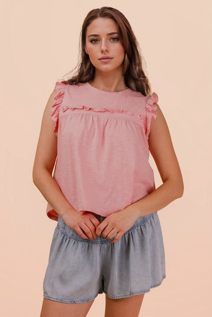 Very J Ruffled Babydoll Top
