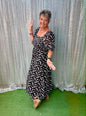 Wishlist Puff Sleeve Floral Midi Dress