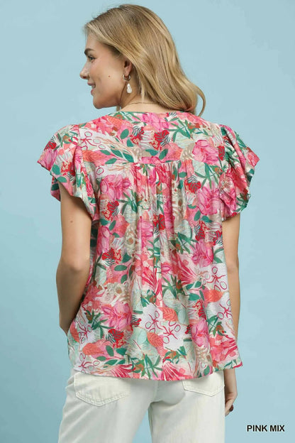 Umgee Tropical print Top