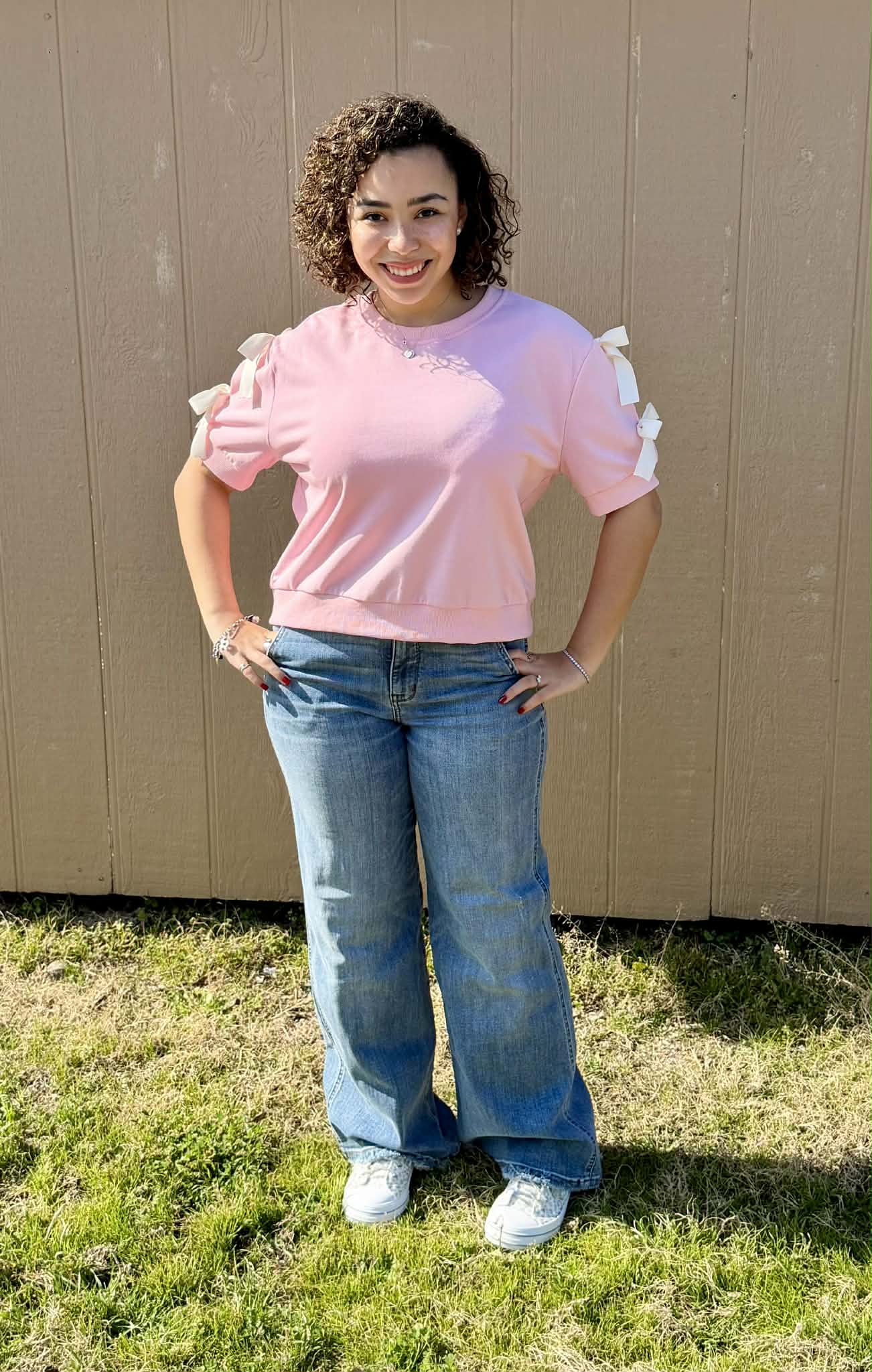 Pink Bow Top