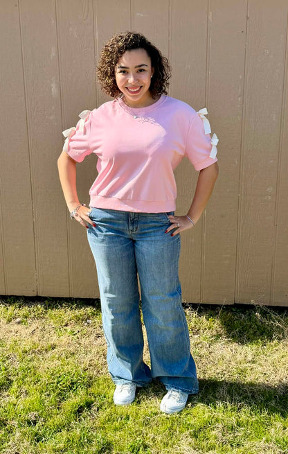 Pink Bow Top