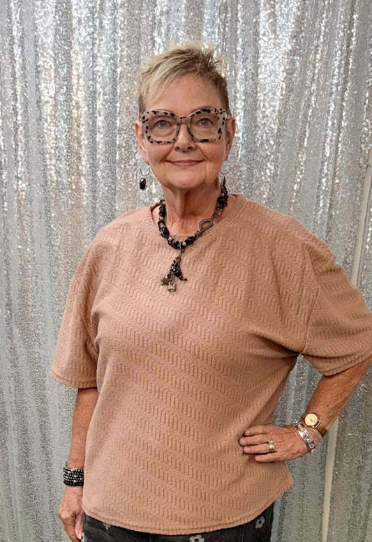 Very J Textured Top Plus