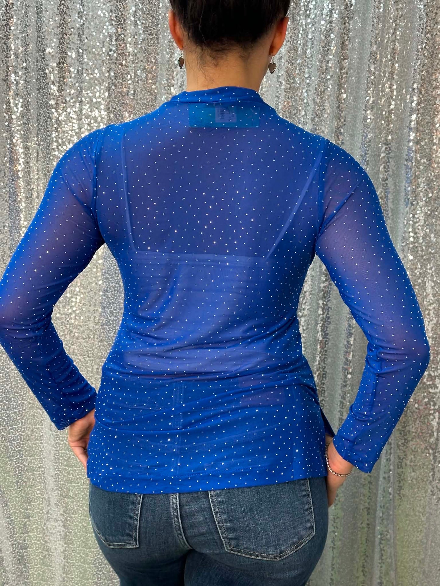 Sunshine & Rodio Mesh Top w/ rhinestone