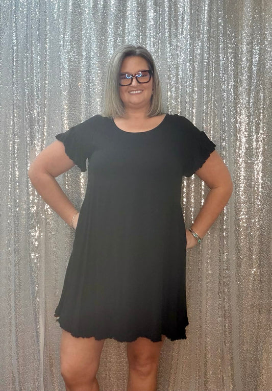 Umgee Linen dress with fray