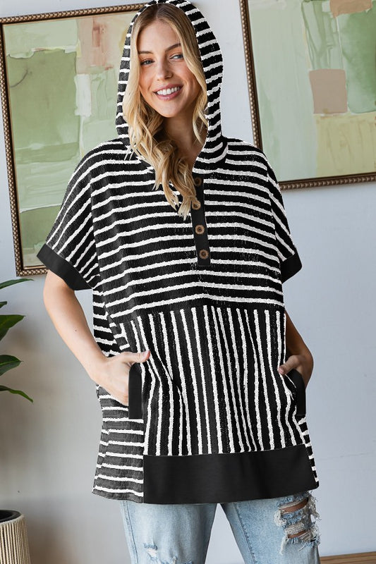 Short Sleeve Hoodie Top