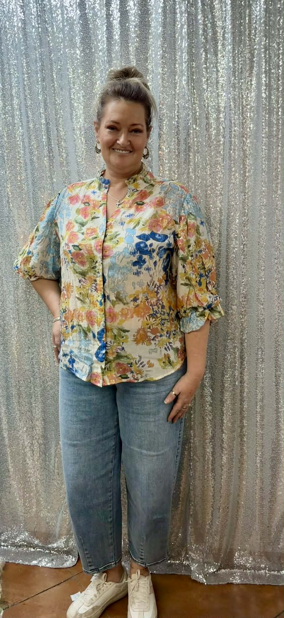 Gigio Blue Mix Top PLUS