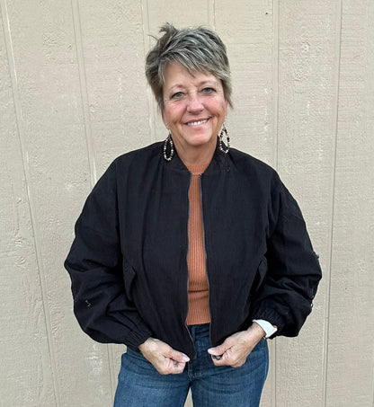 Umgee Black Pilot Jacket