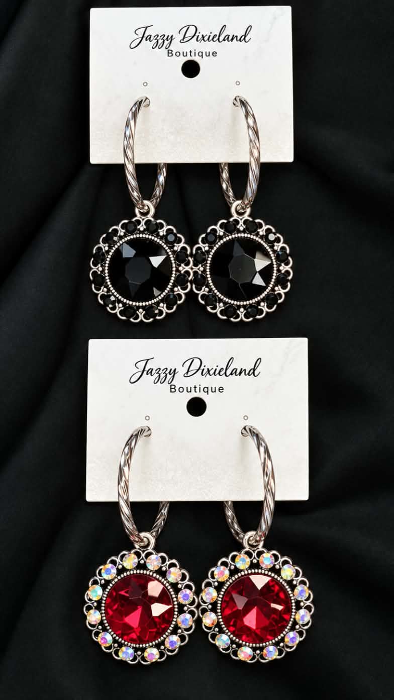 Crystal Hoop Earrings