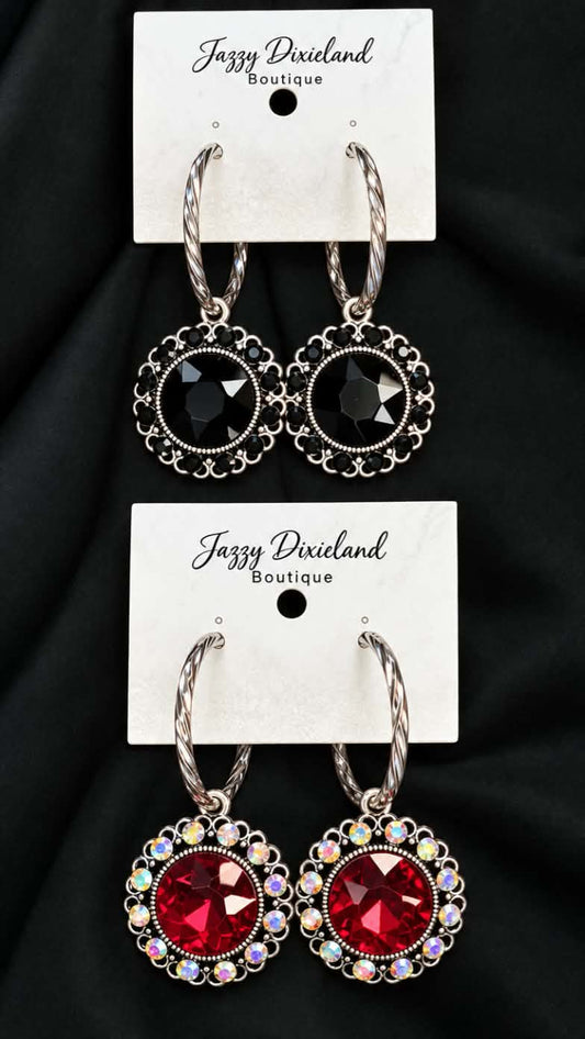 Crystal Hoop Earrings